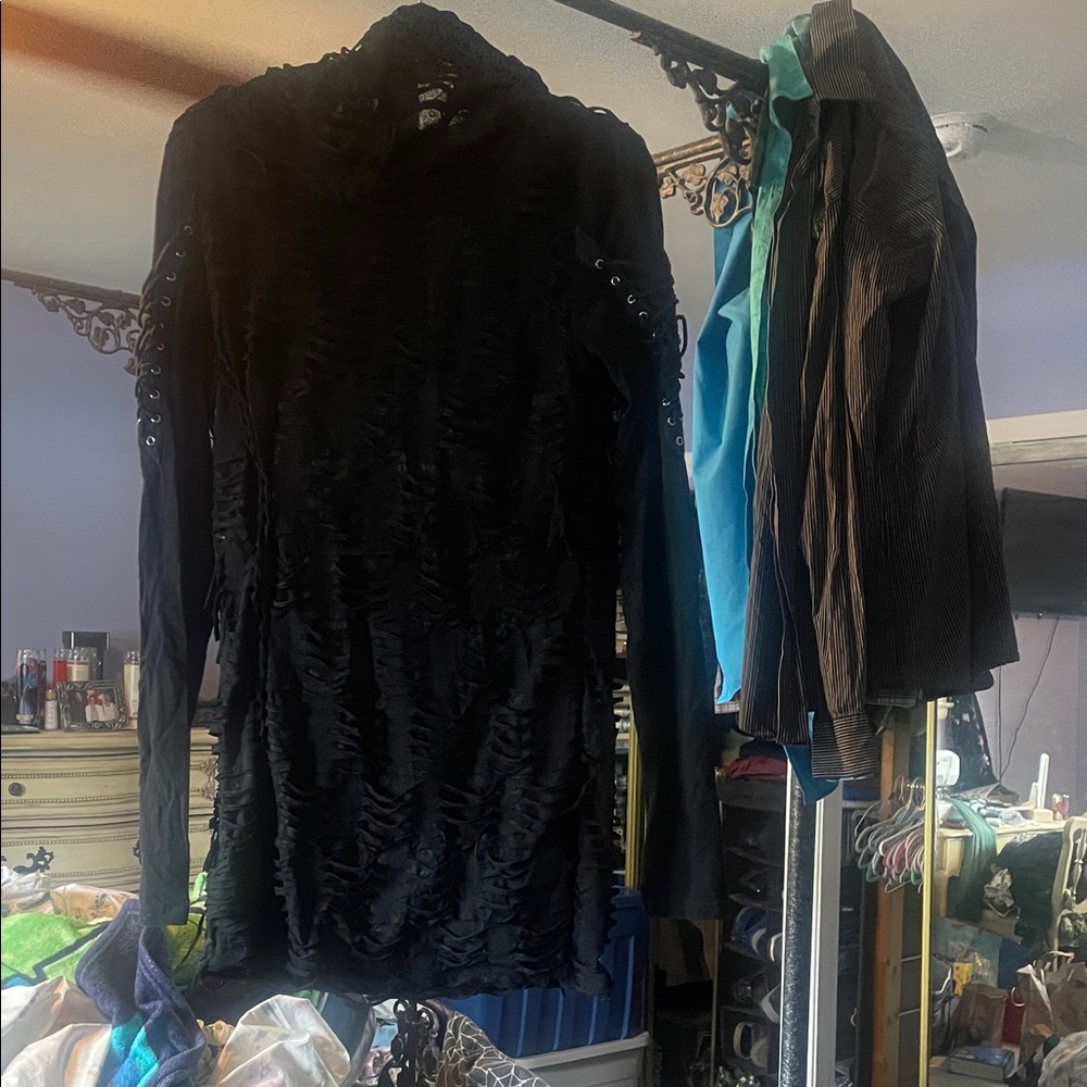 Elegant Black Ruched Dress FINAL PRICE!